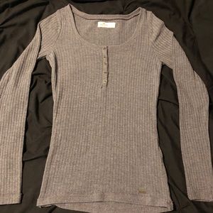 Hollister Ribbed Henley Top